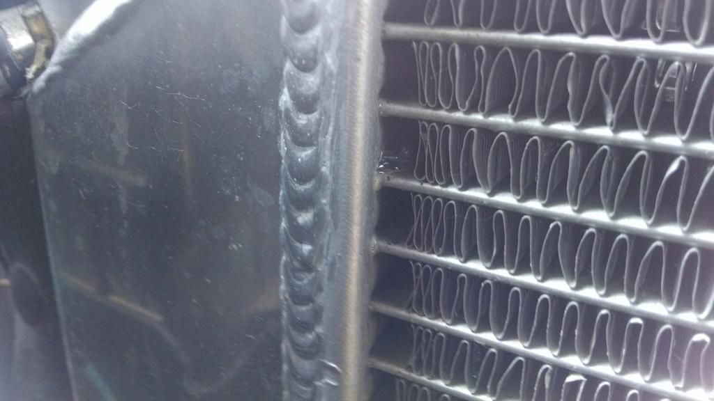 Mishimoto radiator hissing leak? (pics) Modded Mustang Forums