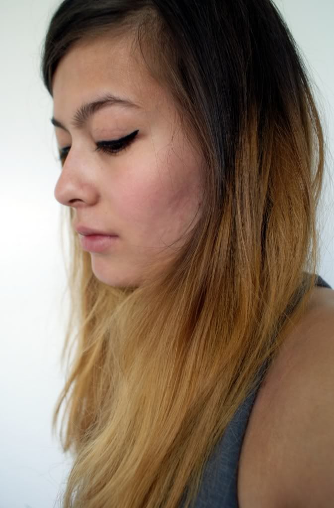 Brown Hair Dip Dyed Blonde. hair thing (aka dip-dye or