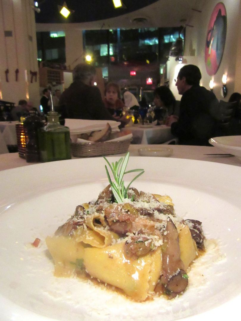 Worth waiting for: Marvelous mafaldine noodles with wild mushroom and Muscovy duck ragu