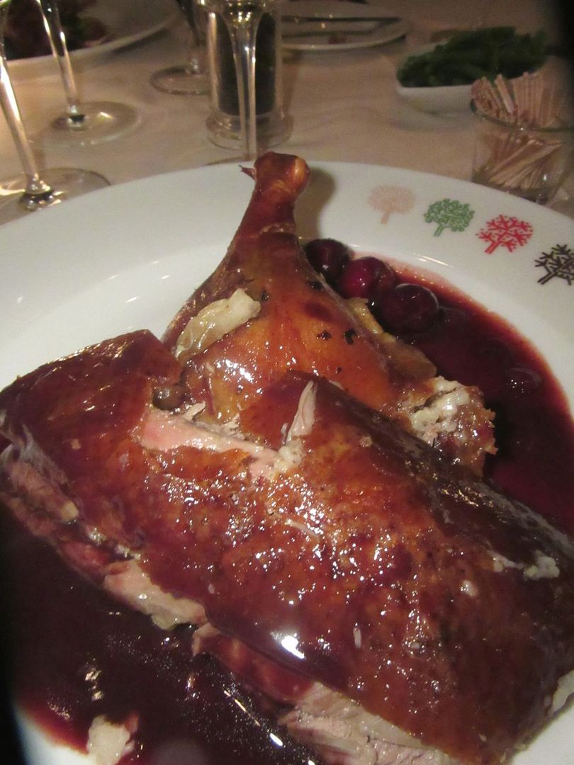 The farmhouse duck was perfect, perfectly carved, perfectly cooked, crisp-skinned and meaty.