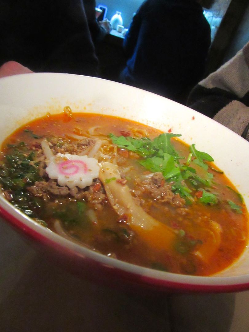 It’s rare to find beef ramen around town, so the Spicy chili beef broth bowl is a must.