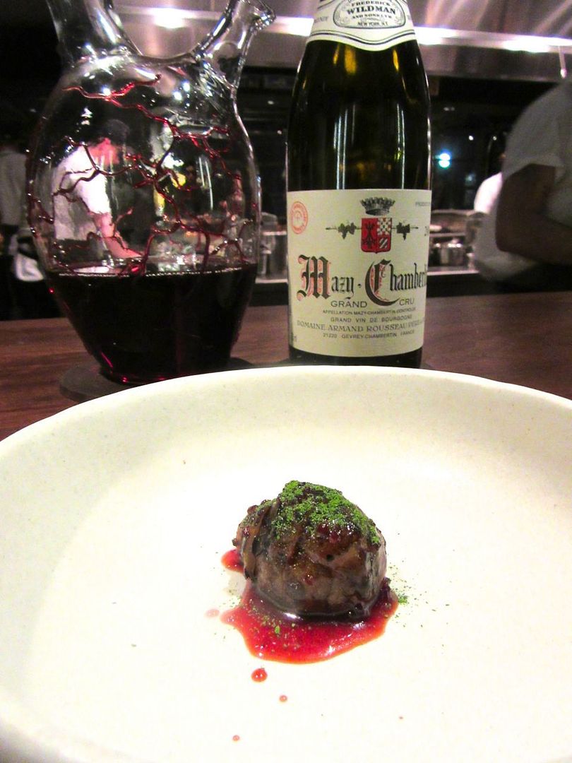 Here’s a much ado about sunchoke and dry aged beef with a sprinkling of matcha tea.