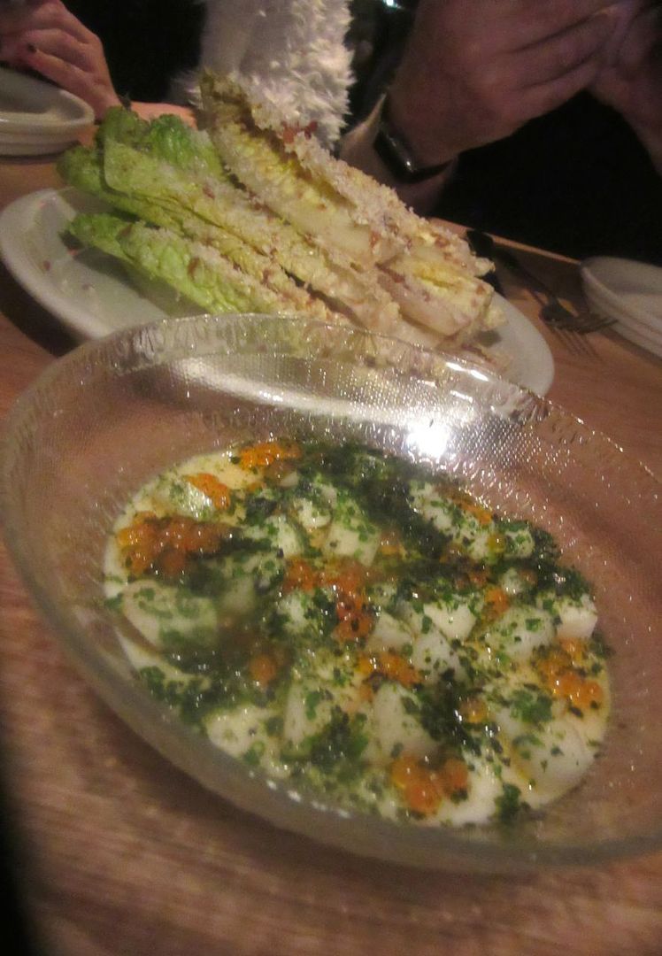Quiet murmurs of approval for tofu with trout roe and crunchy so-called romaine bagna cauda.