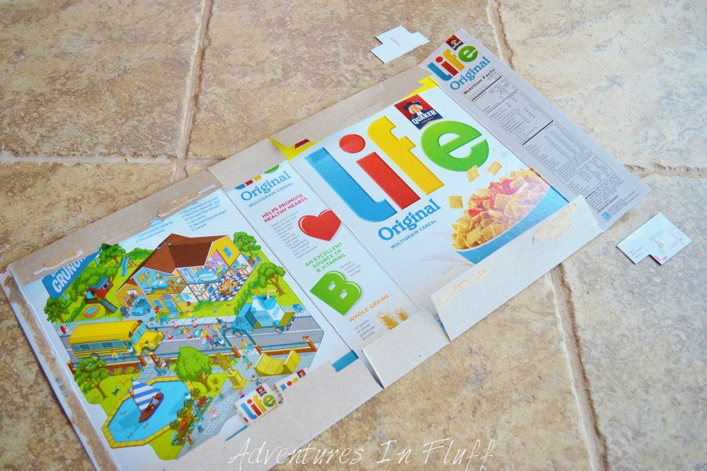Upcycle a cereal box into a shipping envelope - Fold in flaps