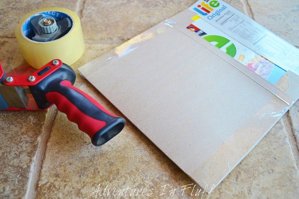 Upcycle a cereal box into a shipping envelope - Tape Sides