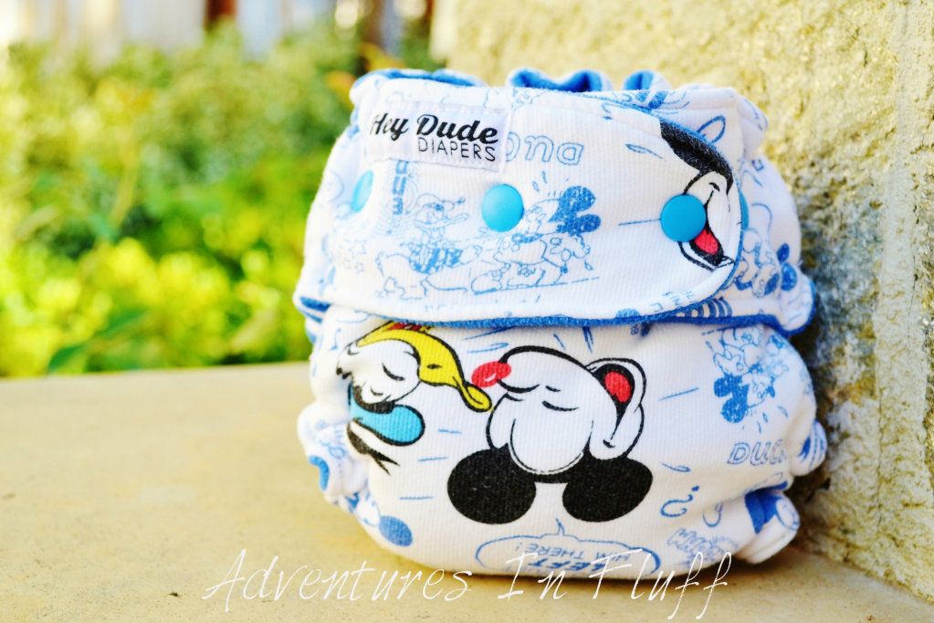 Hey Dude Diapers One-Size Hybrid Fitted Cloth Diaper