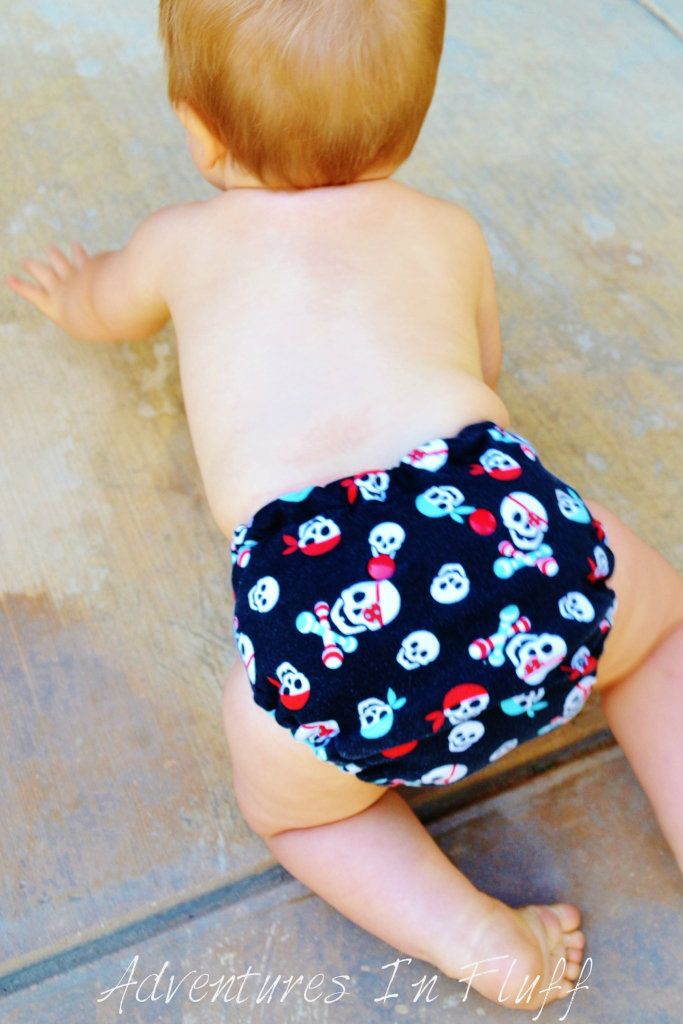 Poopsie Doodles One-Size Fitted Cloth Diaper - On my baby