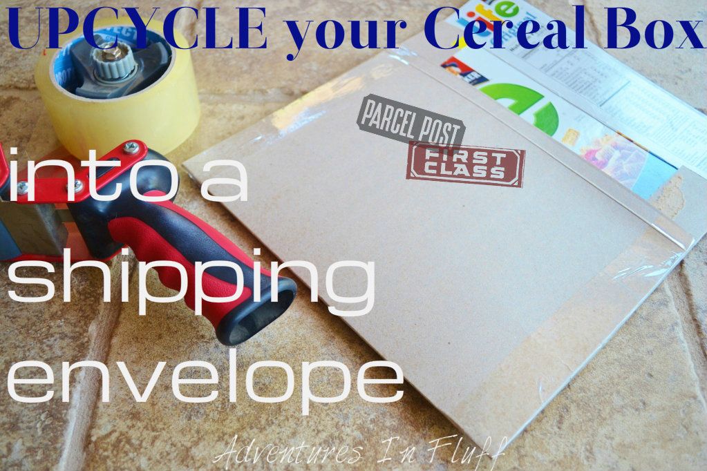 Upcycle your cereal box into a shipping envelope