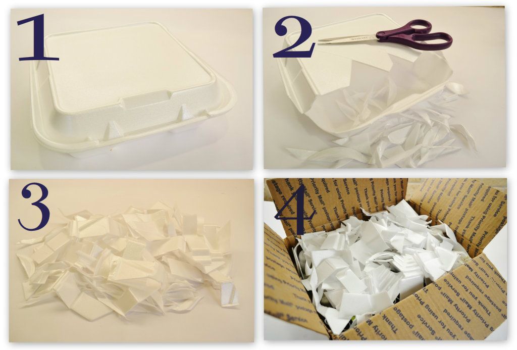 How To: Upcycle a Take Out Box into Packing Material