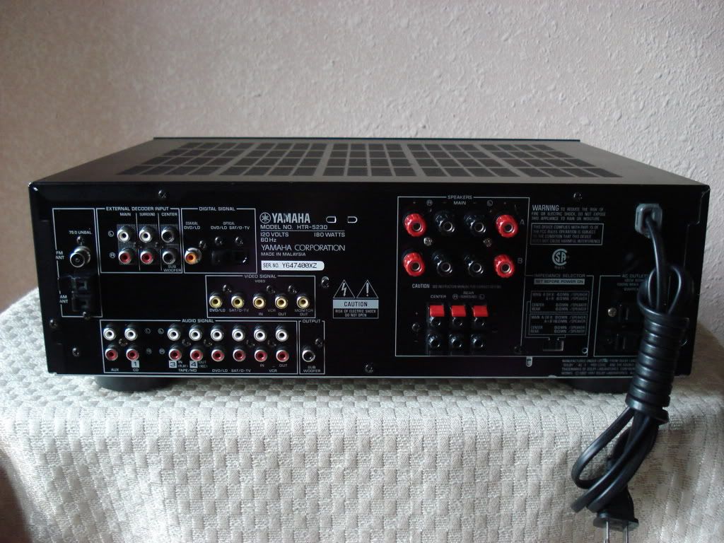 有关以下物品的详细资料: yamaha htr-5230 receiver