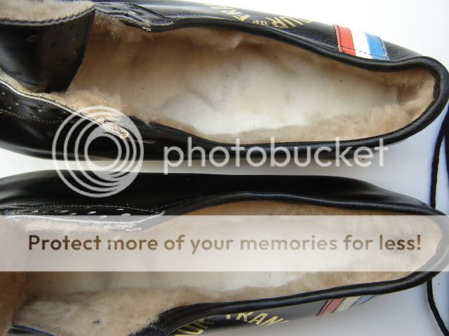 TOUR DE FRANCE VINTAGE LEATHER BICYCLE SHOES S 41 NIB  