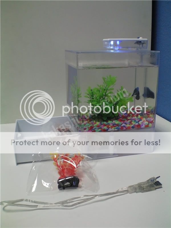Aqua Box 2 for Betta Fish USB Battery with LED Light