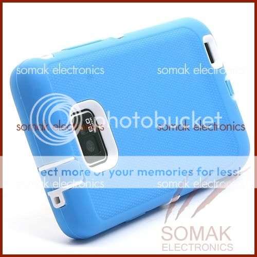BLUE DOUBLE LAYER RUGGED HARD CASE COVER SHELL ARMOR FOR SAMSUNG 