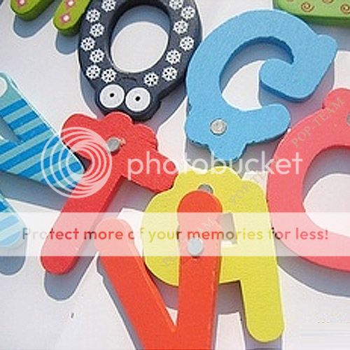Wooden Fridge Magnet 26 Letter Alphabet Number Educational Toy Baby 3 Style JZ9M