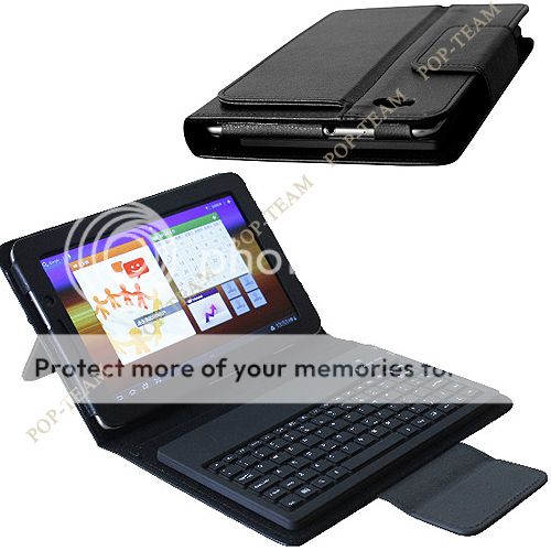 Wireless Bluetooth Keyboard Leather Case for Samsung Galaxy Tab 7 7 P6800 T64