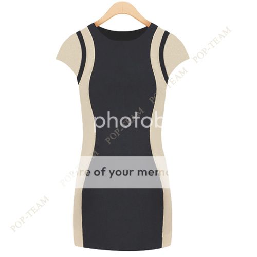 Women Optical Illusion Slimming Stretch Bodycon Party Pencil Dress T93