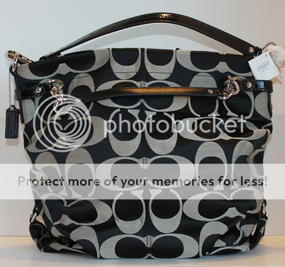 AUTHENTIC COACH BLACK/GREY/WHITE BROOKE BAG F16619  