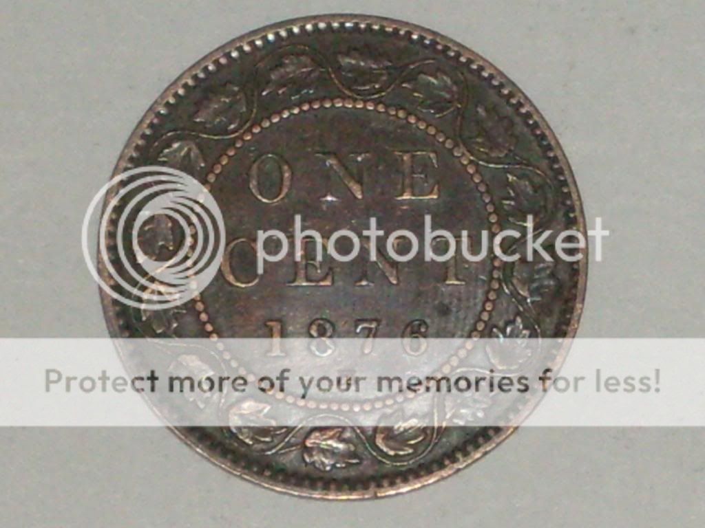 1876 H CANADIAN LARGE CENT COIN LOOKS ALMOST UNCIRCULATED TO ME 