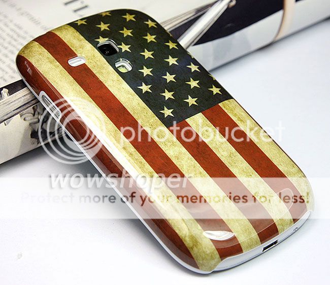 Retro USA Design Hard Skin Case Cover For Samsung Galaxy S3 III Mini